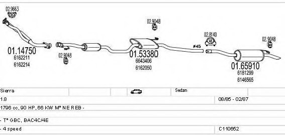 MTS C110652008421 Exhaust System